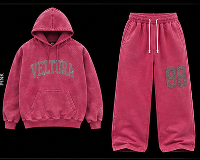 “Pink dust” Hoodie/Sweat Pant Set (Pre-Order)